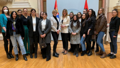 31 January 2022 The MPs with the students of the Faculty of Political Sciences